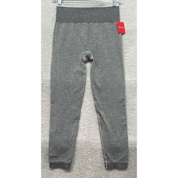 Spanx Seamless Sculpt Chevron Ribbed Leggings Womens Gray Size Medium‎ - Picture 1 of 8